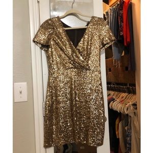 Gold Sequin Party Dress